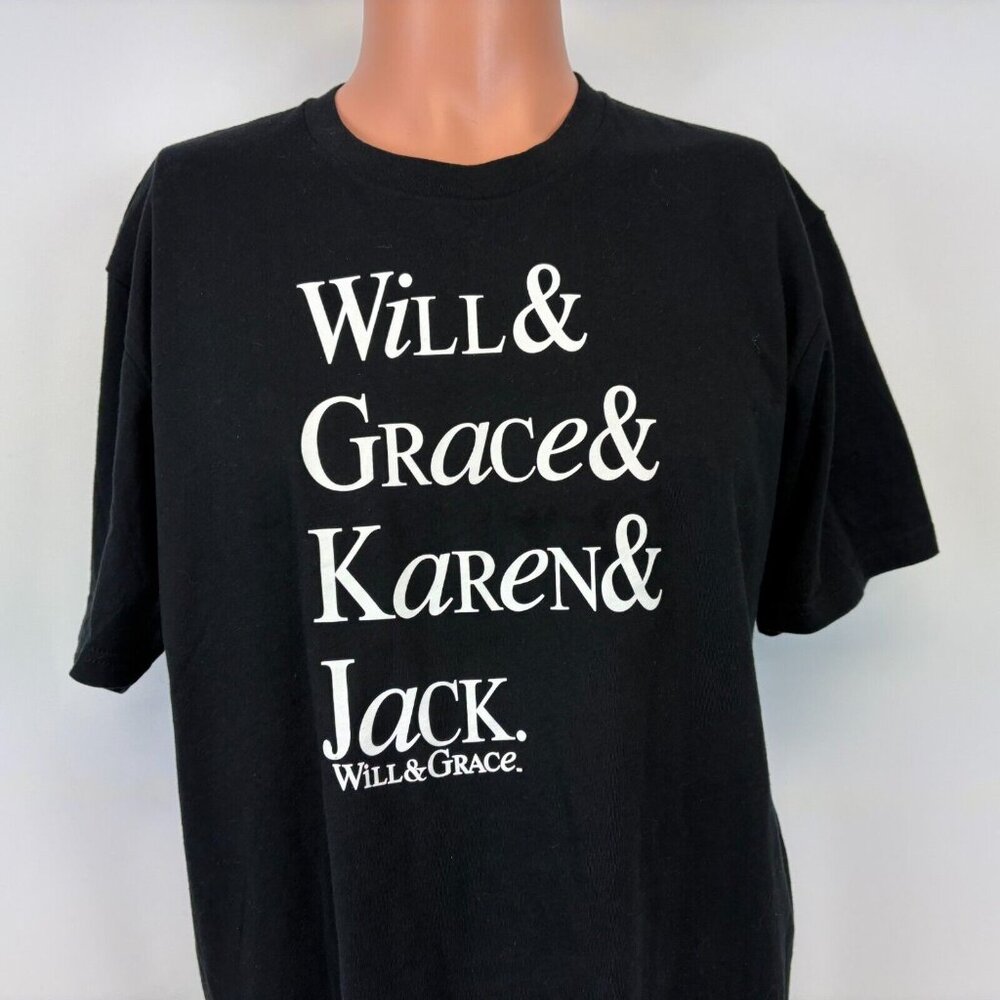 Will And Grace T Shirt Mens Size L Black TV Show Promo
